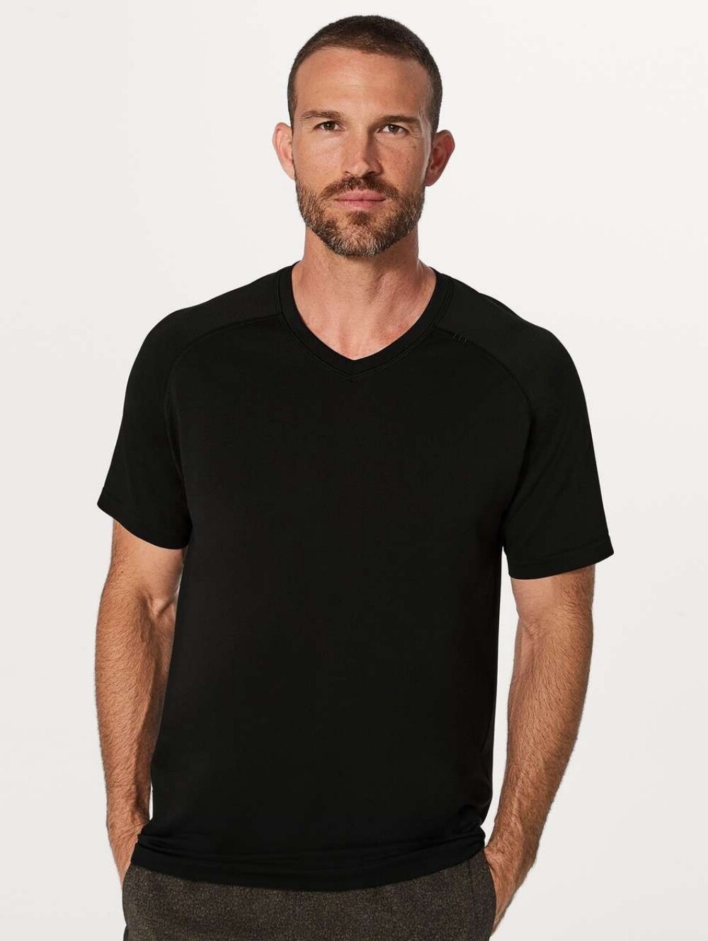 Lululemon Metal Vent Black V-Neck Short Sleeve Shirt